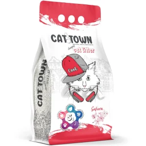 Așternut igienic pentru pisici Cat Town Cireșe - Sakura, 5 L