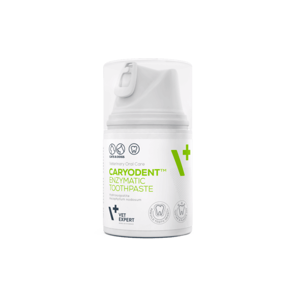 Pasta de dinți enzimatica Vet Expert Caryodent, 50 ml, pentru câini și pisici, toate vârstele, toate taliile